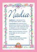 Significado del nombre Nadia según la Biblia.